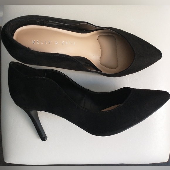 Black Suede Curved Heels_Kelly & Katie - Picture 10 of 10